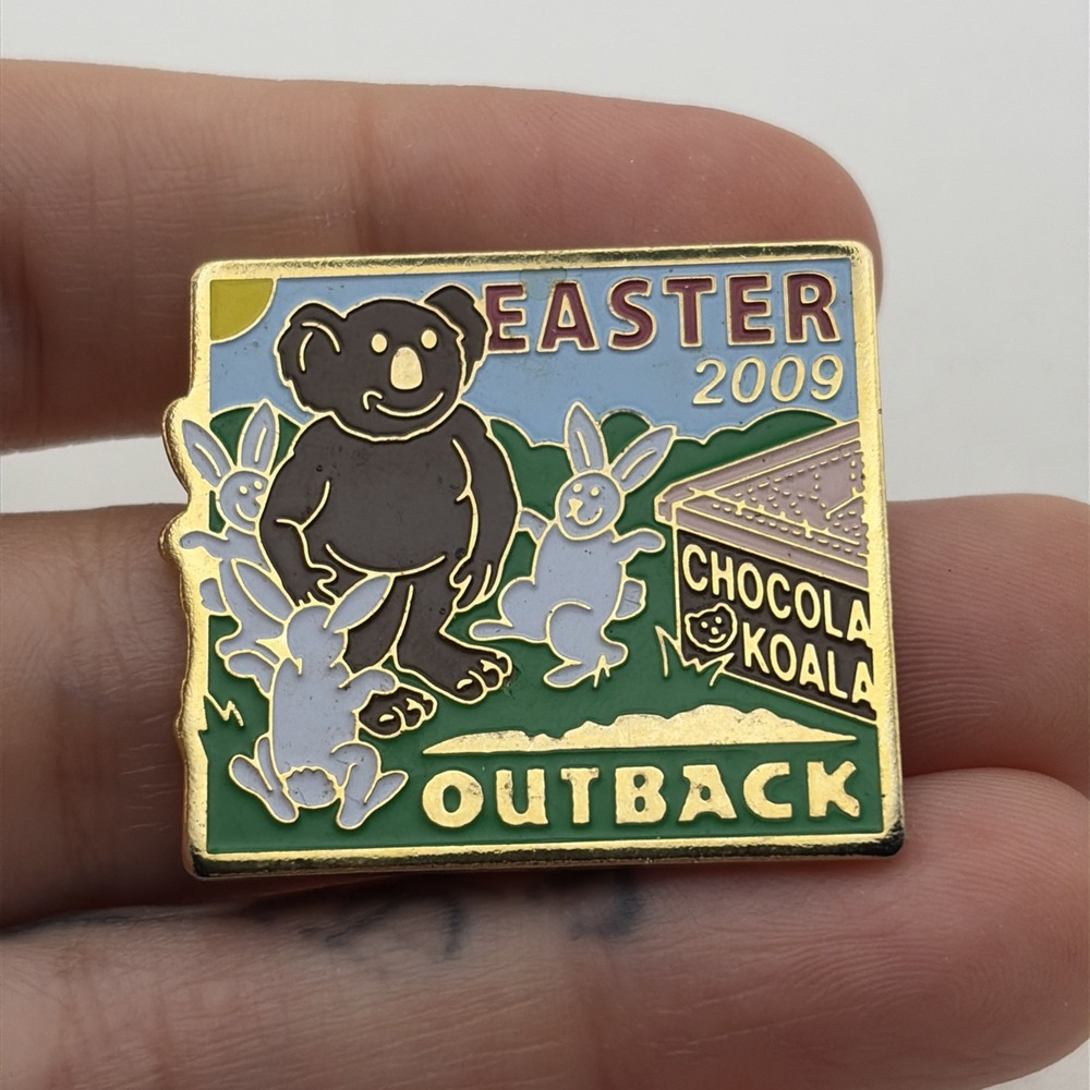 Outback Steakhouse 2009 Easter Chocolate Koala Bunnies Lapel Hat Pin